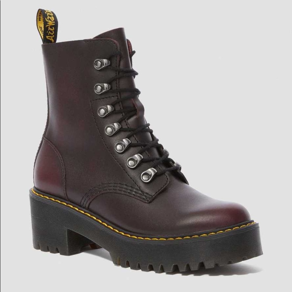 Dr Martens Leona platform lace up boots